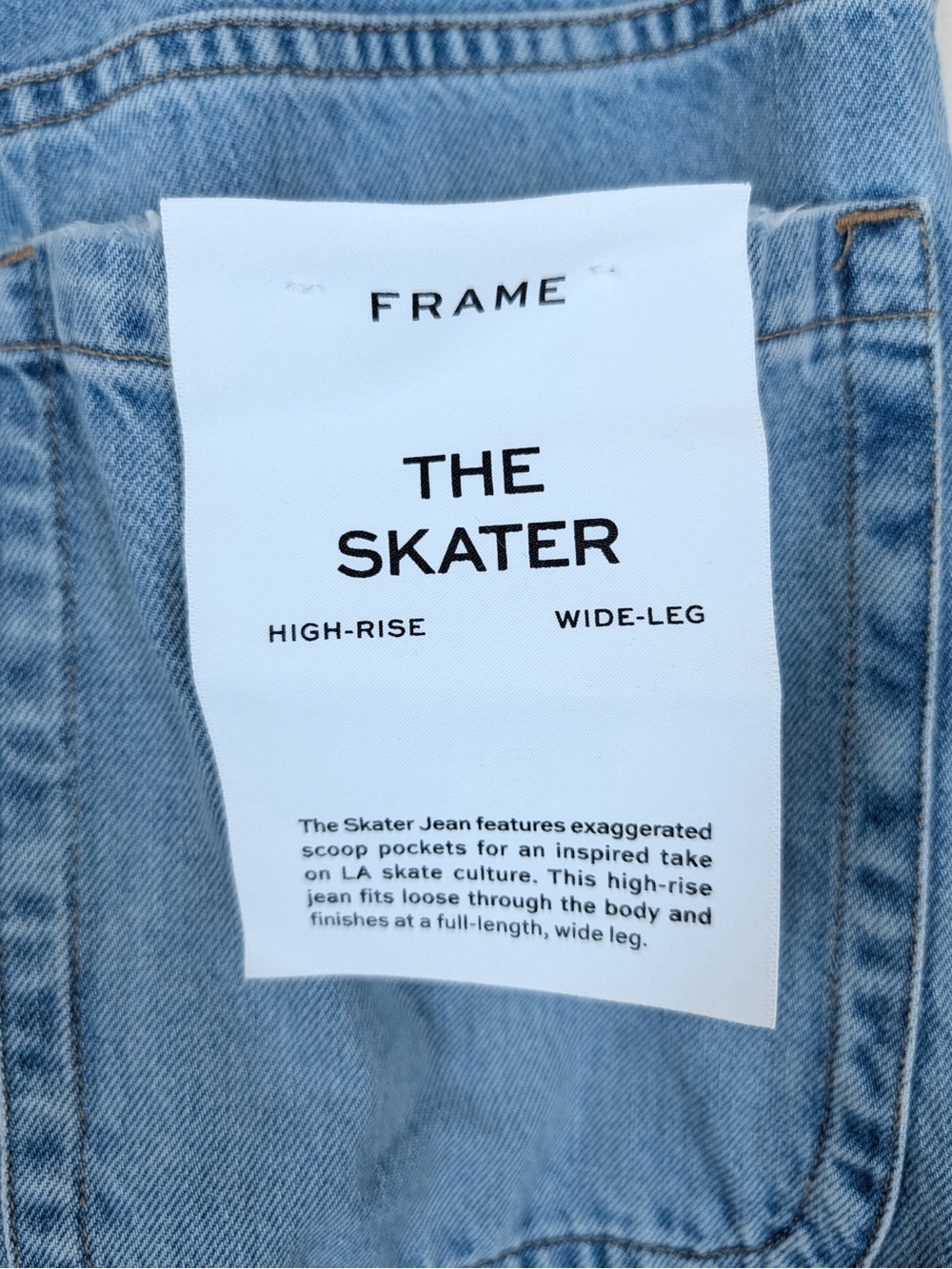 FRAME The Skater High-Rise Wide-Leg Jeans NWT - Picture 8 of 12